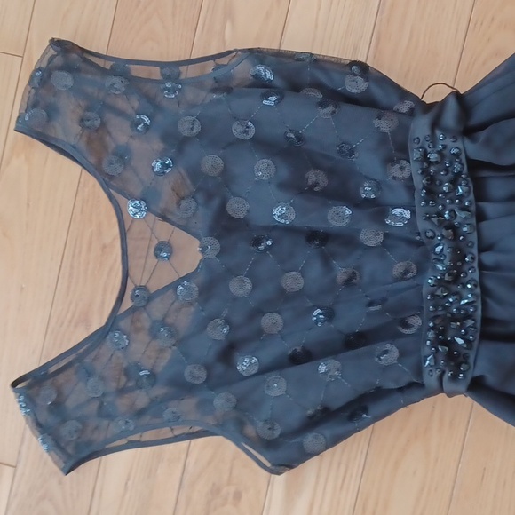 RICKI'S beaded chiffon polka dots dress size 10 - Picture 2 of 5